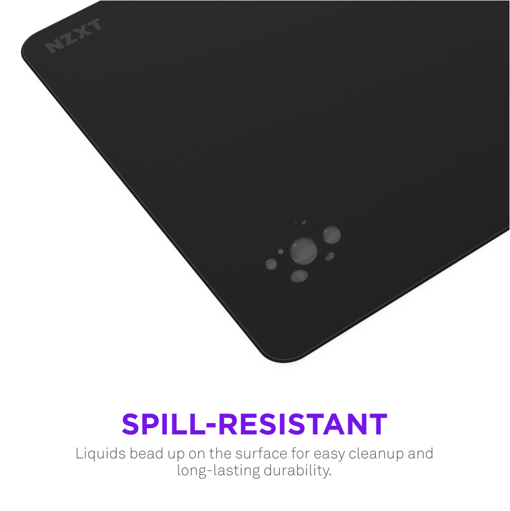Black Zone XL Mousepad with water droplets on top